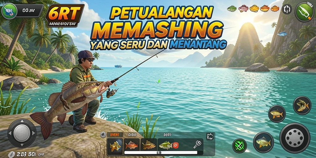 Tangkapan ikan yang mengesankan dalam gameplay 6RT.