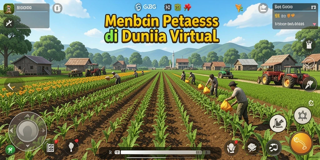 Tangkapan layar menampilkan petani yang sedang merawat ladang dalam 8G8G.