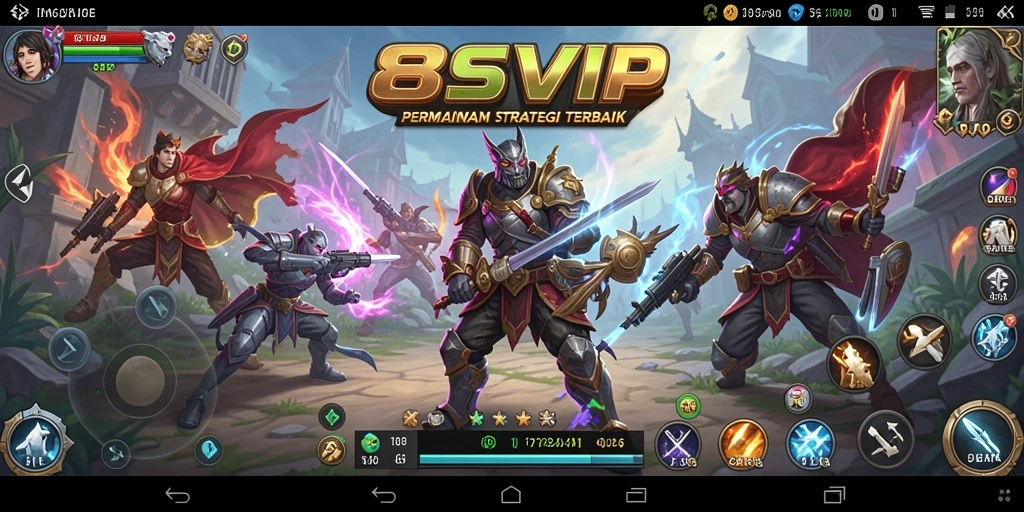 Screenshot gameplay mendebarkan dari 8SVIP menunjukkan pertempuran strategis.