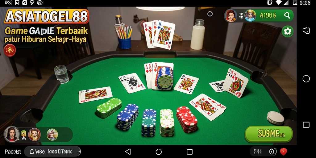 Tampilan seru gameplay Gaple di ASIATOGEL88.