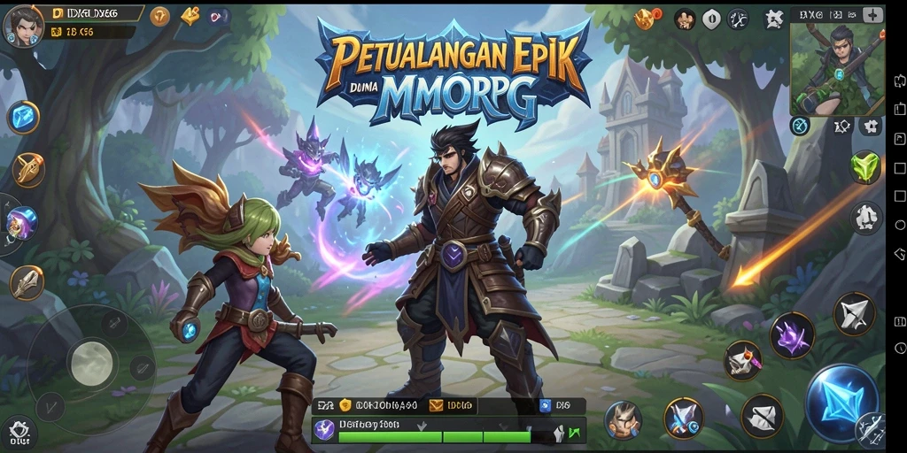 Tampilan aksi gameplay menakjubkan di dunia fantasi IDX66.