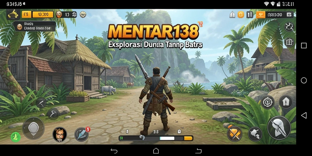 Screenshot menunjukkan petualangan seru di dunia terbuka MENTARI138.