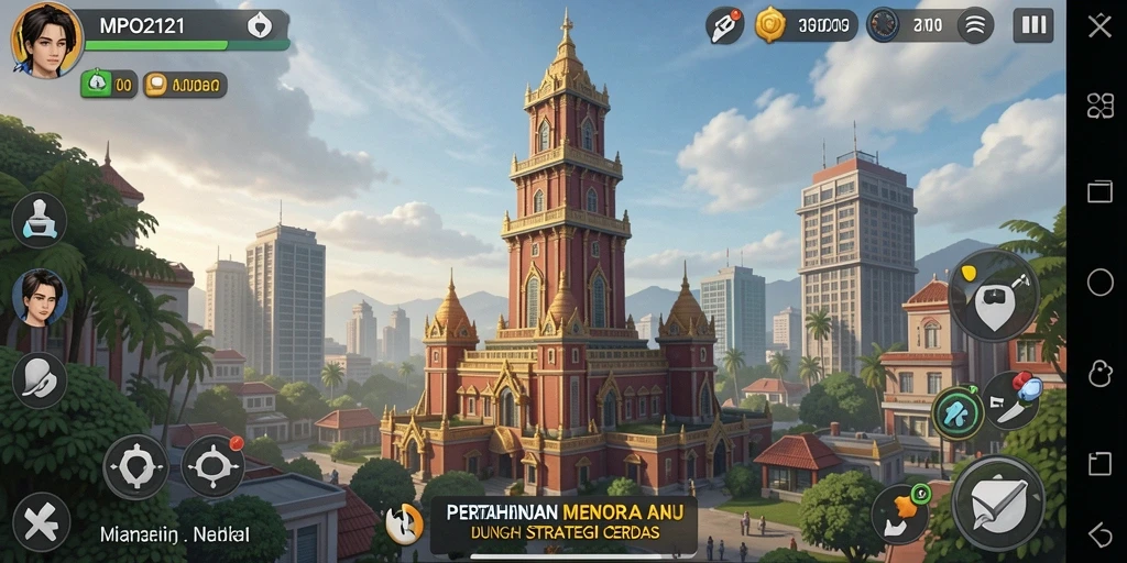 Tangkapan layar dari gameplay MPO2121 dalam aksi Tower Defense.