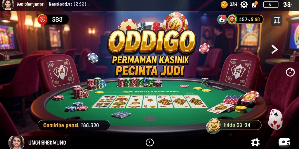 Tangkapan layar ODDIGO menunjukkan keseruan permainan Kasino yang mendebarkan.