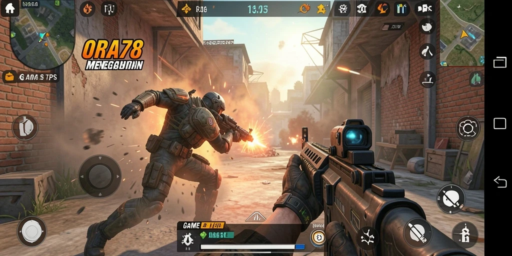 Tampilan gameplay mendebarkan dari ORA78 yang menunjukkan aksi seru.