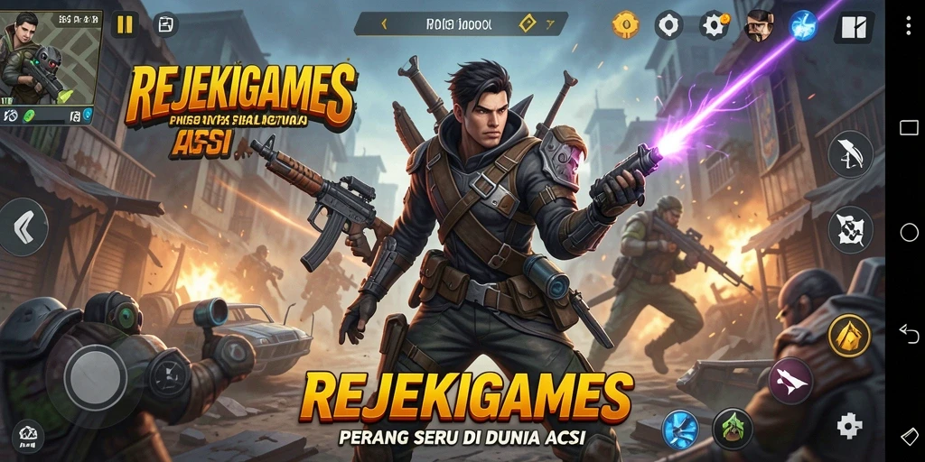 Tampilan gameplay seru dari REJEKIGAMES yang menampilkan pertarungan menarik.