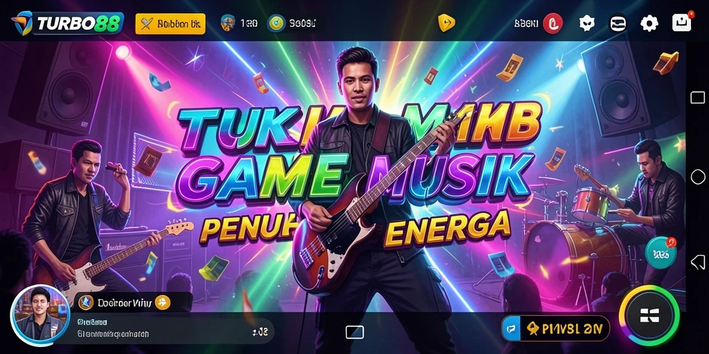 Tampilan gameplay TURBO88 yang dinamis dan penuh warna.